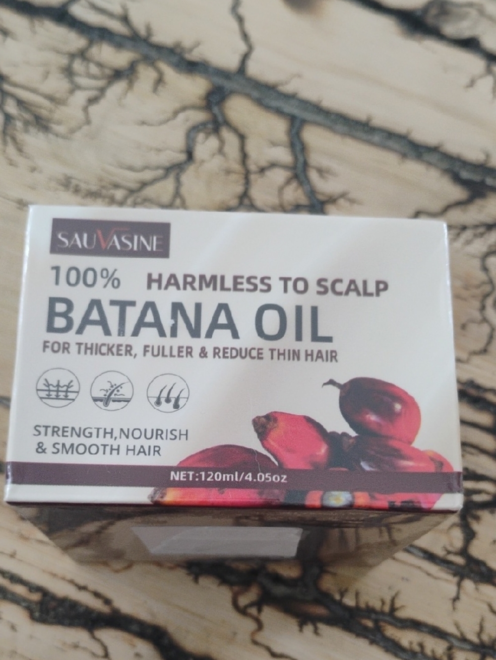 SAUVASINE Batana Oil for Thicker, Fuller, & Reduce Thin Hair. 4.05 Oz